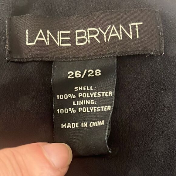 Lane Bryant Chiffon Polka Dot Top Blouse Women’s 26/28 Black White - Picture 6 of 6